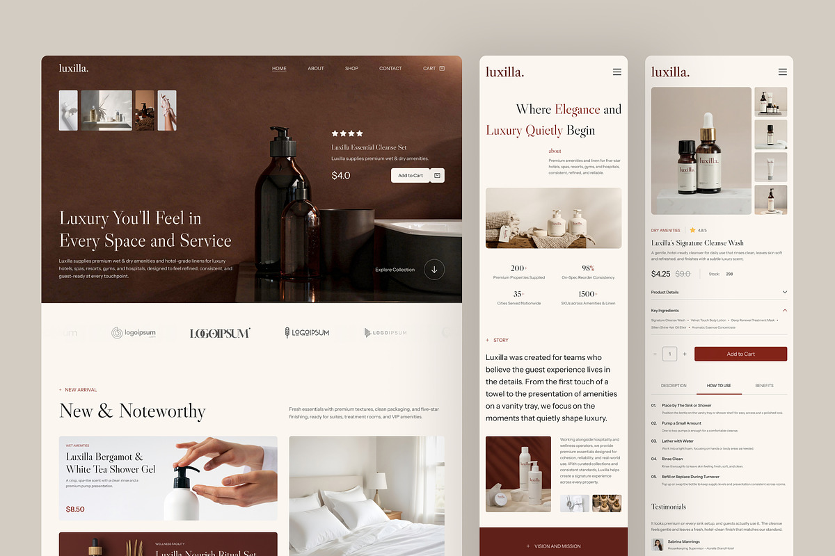 Hospitality E-Commerce Website UI, a Websites & App Template by peterdraw (Photo 7 of 7)