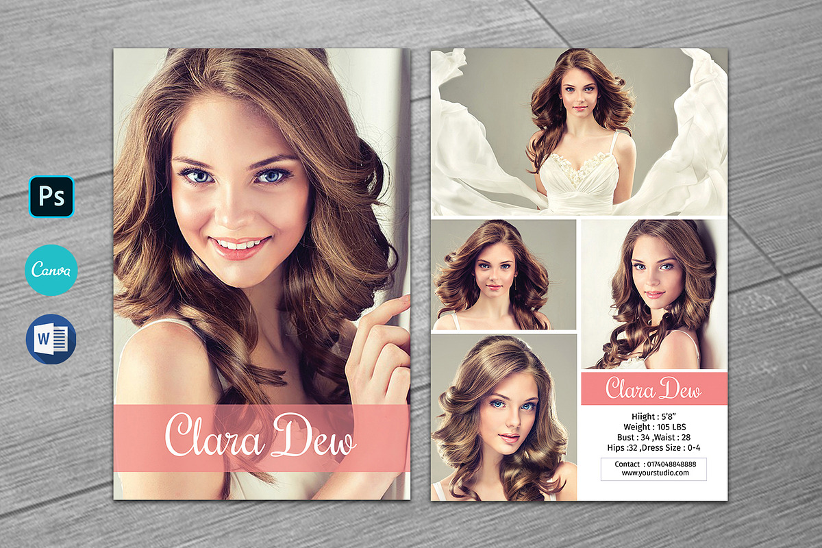 Modeling Comp Card Template-V247, a Flyer Template by Template Shop (Photo 1 of 3)