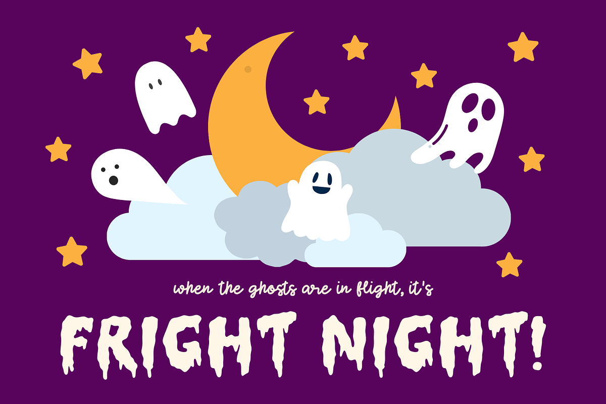 Retro Ghost is a Halloween duo font, a Handwritten Font by Brown Cupple (Photo 2 of 13)