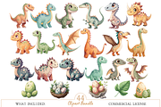 Baby Dino PNG Set, an Illustration by MockupWizard (Thumbnail 2 of 5)