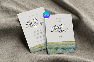 Landscape Wedding Invitation Card, an Invitation Template by kin9candra