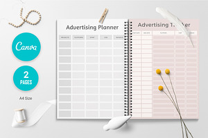 Canva Advertising Tracker Planner