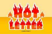 Hot Letter - Fire Display Font, a Sans Serif Font by Sahira Studio (Thumbnail 1 of 7)