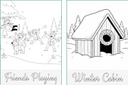 Christmas Holidays Coloring Pages, a Seasonal Illustration by Nuvame Arts & Designs (Thumbnail 9 of 21)