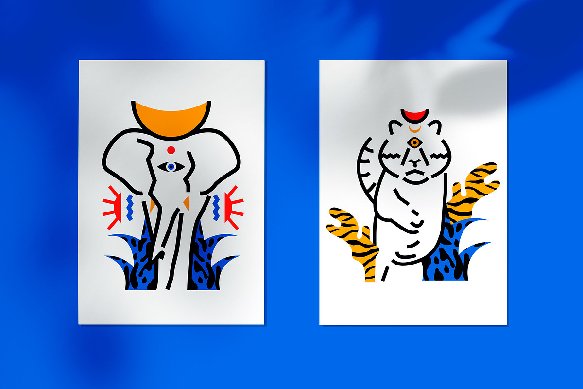 Totem. Vector animals and plants set, an Animal Illustration by Oliana Moroz (Photo 3 of 23)