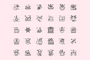 Christmas Line Icons, an Outline Icon by Amogh Design (Thumbnail 4 of 7)