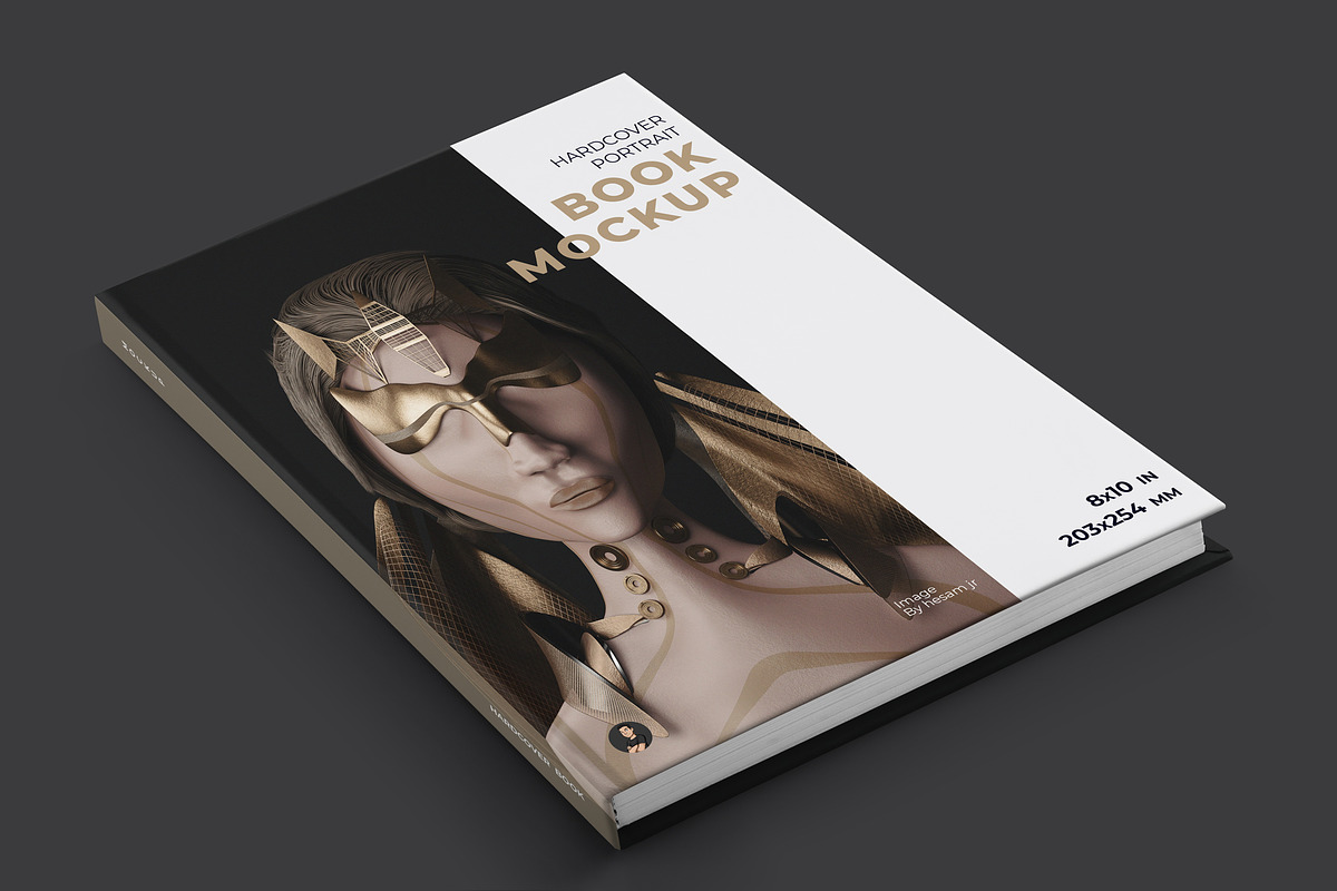 Hardcover Book Mockup 02 - 8x10 In, a Print Template by Mockups by ...