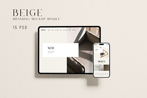 Beige Branding Mockup Bundle