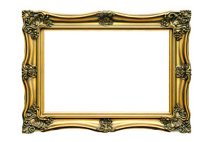 Golden Picture Frame, a Mockup by VetalStock