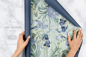 Mint Floral Luxury Paper Pack