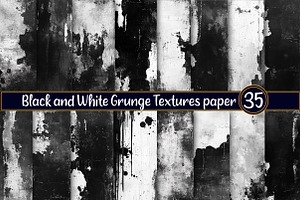 Black and White Grunge Textures pape, a Texture Illustration by Designworld
