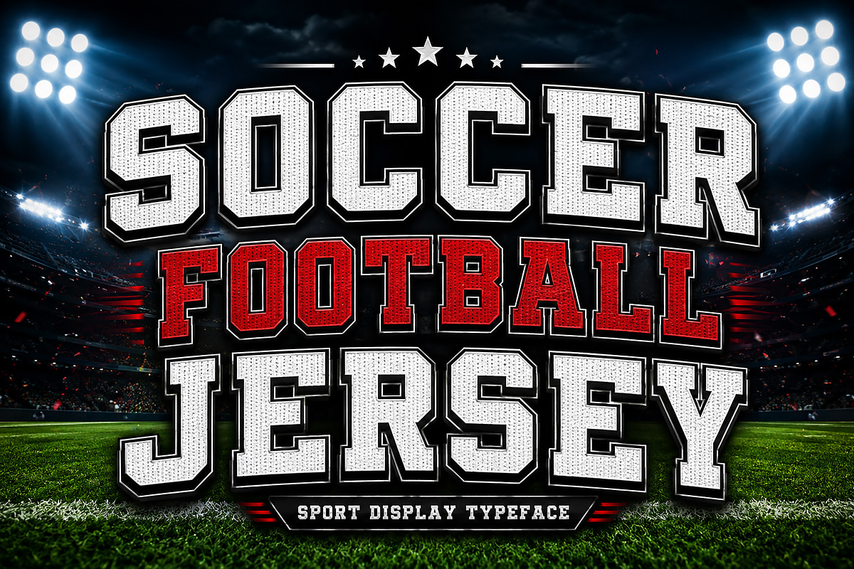 Soccer Football Jersey, a Slab Serif Font by Wow Magic (Photo 1 of 5)
