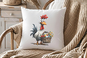 Whimsical Easter Chicken Clipart, an Illustration by OK Design (Thumbnail 5 of 6)