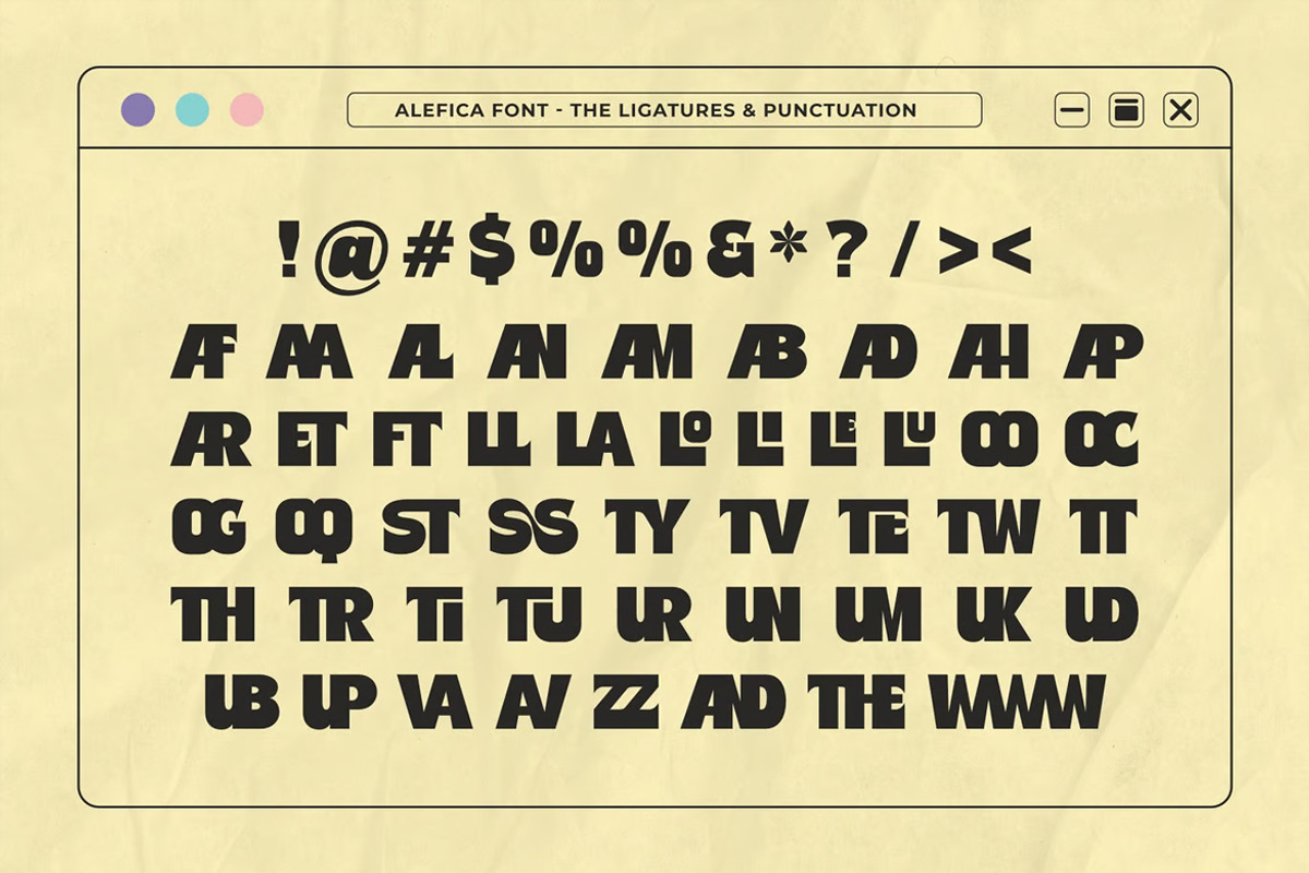 Alefica - Retro Font, a Sans Serif Font by Viswal Studio (Photo 3 of 6)