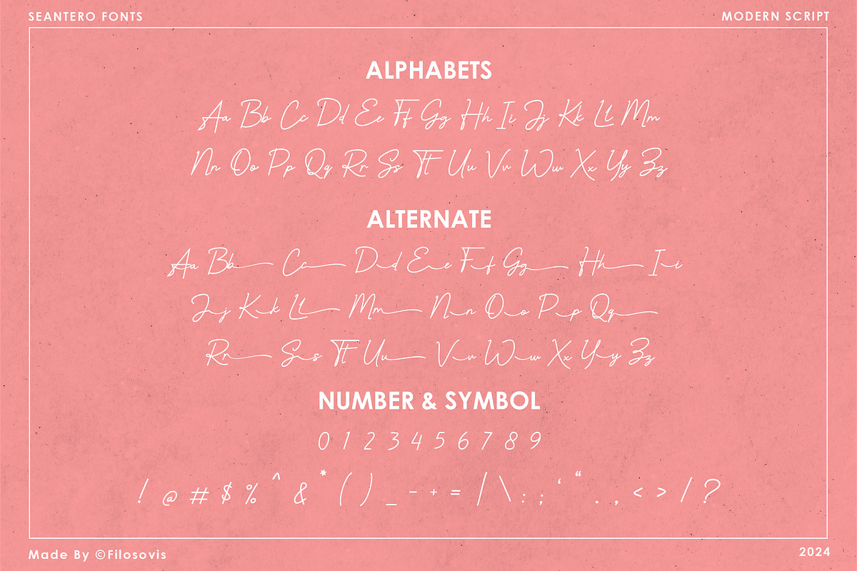 Seantero | Modern Script Font, a Script Font by filosovis (Photo 2 of 5)