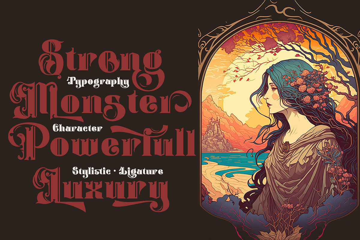 Monevilcy Antique Font, a Blackletter Font by TypeClassHeroes (Photo 8 of 15)