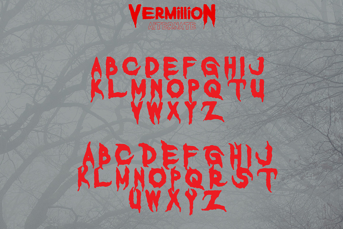Vermillion Halloween Font preview 7