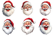 cozy santa claus face clipart, an Illustration by CreationArt (Thumbnail 2 of 4)