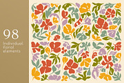RETRO flower - patterns & posters, an Illustration by Anna.Klets (Thumbnail 2 of 12)