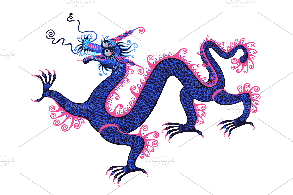 Chinese dragon. Art and pattern, an Illustration by sovarina (Photo 1 of 9)