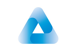 Triangle vector icon with three, a Technology Illustration by pytyczech