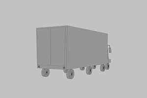 Truck Lorry Vehicle Low Poly Simple