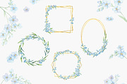 Forget Me Not Watercolor Clipart, an Illustration by Daryartsy (Thumbnail 4 of 8)
