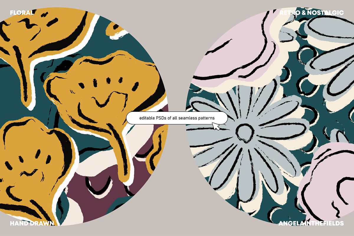 Fall Winter Floral Expression, a Pattern Graphic by angelainthefields (Photo 5 of 6)