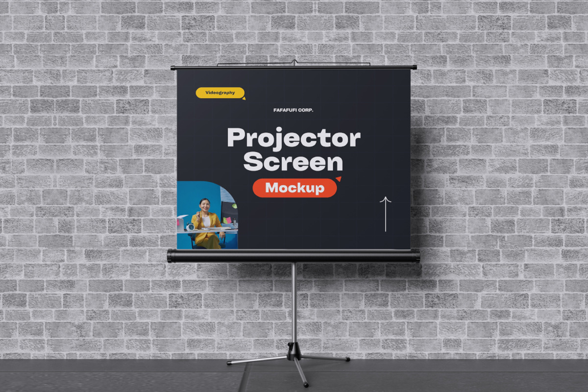 PROJECTOR SCREEN MOCKUP, a Product Mockup by xavier_studio