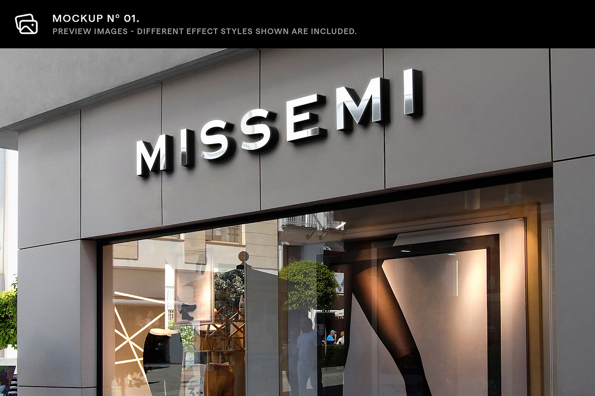 30 Signs & Facade Logo Mockups - V4, an Advertising Mockup by Asylab (Photo 8 of 38)