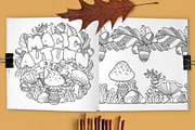Magic Autumn Forest coloring pages, an Illustration by Color and Decor (Thumbnail 2 of 6)