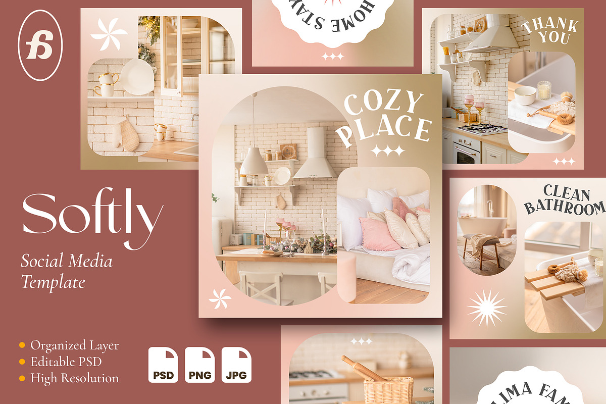 Softly - Instagram Post Templates, a Social Media Template by Rakata Studio