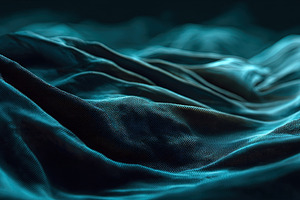 Dynamic abstract waves with blue light and textured surfaces, cr, an Abstract Photo by Ales Munt