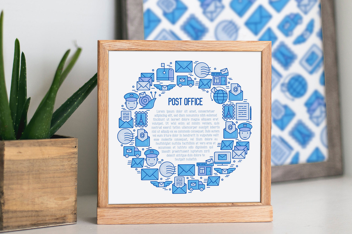 Post Office | 16 Thin Line Icons Set, an Outline Icon by Alex Blogoodf (Photo 9 of 11)