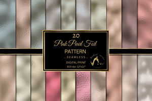 Pink And Pearl Foils Digital Paper