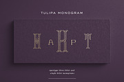 Tulipa Monogram Font, a Font by Haute Papier (Thumbnail 1 of 6)
