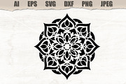 Stencil Floral Mandala Vector, a Decorative Illustration by MARYCRAFTIRIA (Thumbnail 1 of 3)