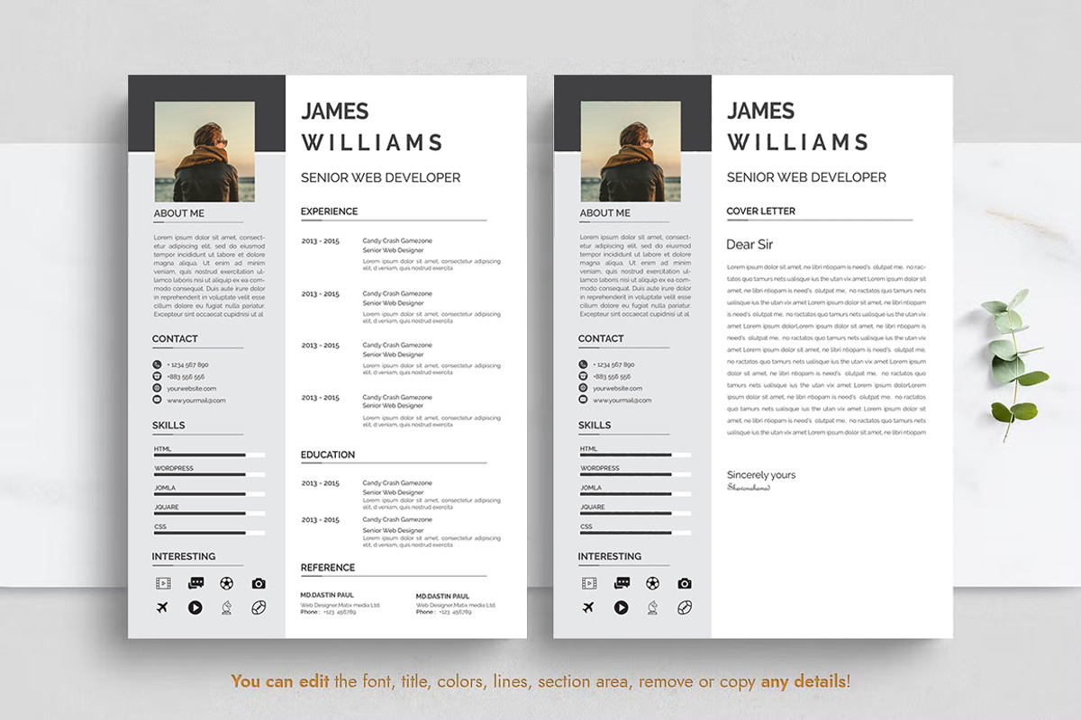 Professional Resume CV Template, a Resume Template by Blackcloud_Creations (Photo 5 of 8)