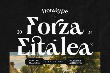Forza Eitalea, a Serif Font by Dora Typefoundry