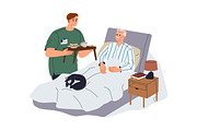 Volunteers take care of seniors set, a Person Illustration by Good Studio (Thumbnail 7 of 7)
