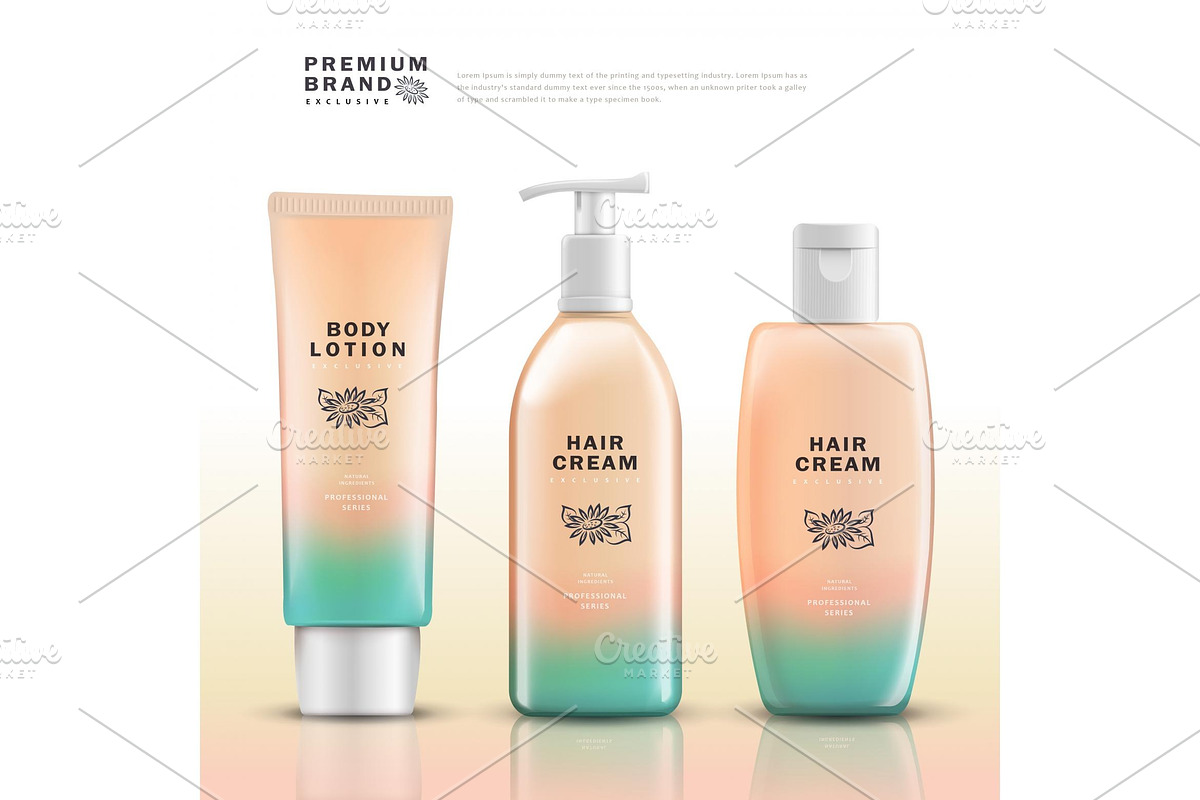 Elegant cosmetic package template, a Cups & Container Mockup by ...