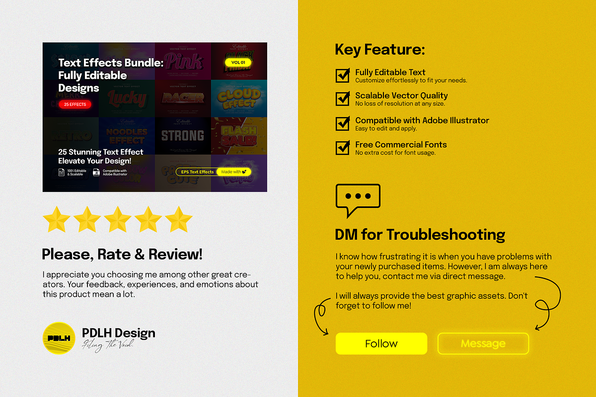 25 Text Effects Template Pack, a Layer Style Add-On by padilah_a (Photo 30 of 32)