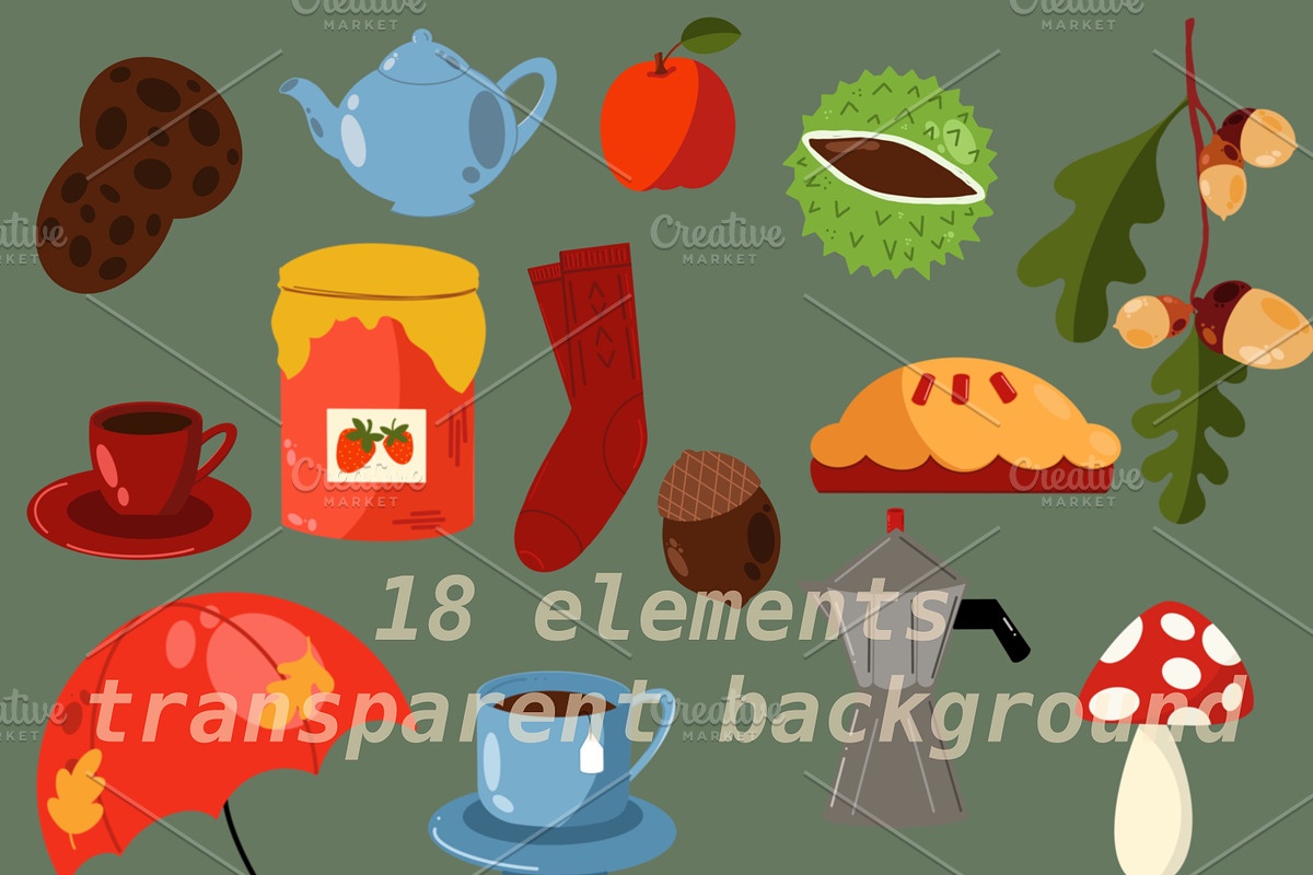 Cozy Fall Graphics Set for Crafting, an Illustration by Oleksandra Illustrates (Photo 2 of 13)
