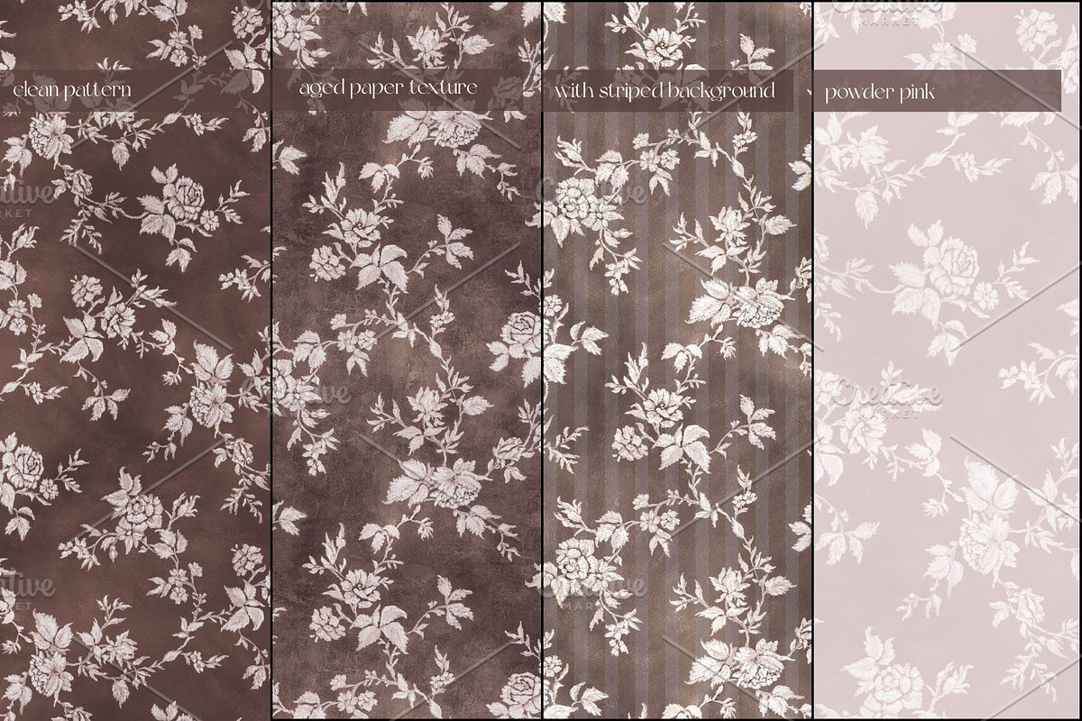 Chocolate Velvet Rose Garden Pattern, a Pattern Graphic by MouseGrey (Photo 11 of 11)