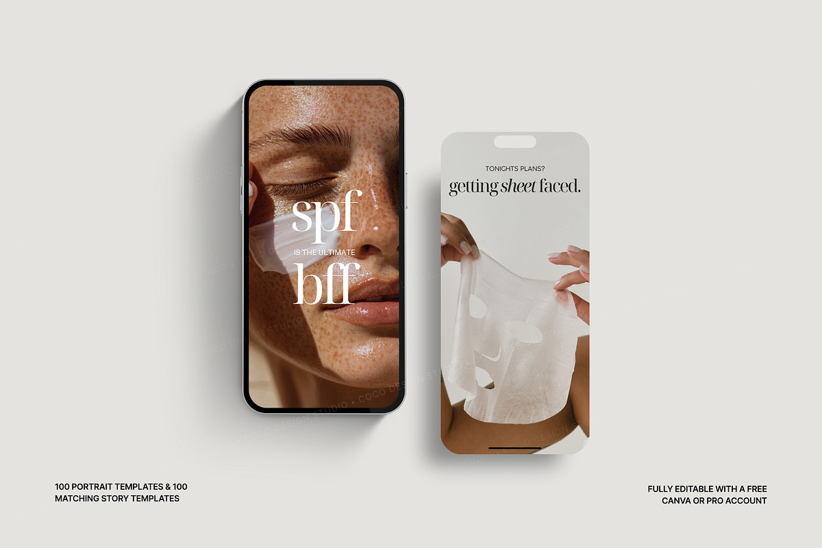 Beauty Skincare Quote Canva Templates preview 4