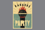 Karaoke Party vector poster set., an Object Illustration by PoPaShop (Thumbnail 2 of 9)
