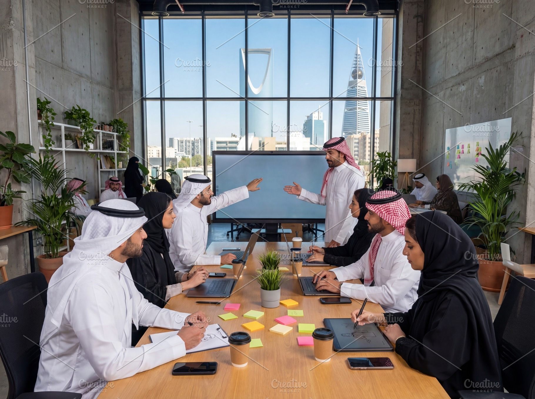 Saudi Business Team Working, a Business Photo by Taiffco