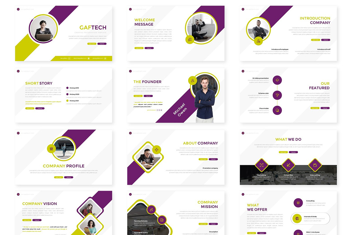Gaftech - Powerpoint Template, a Presentation Template by inspirasign