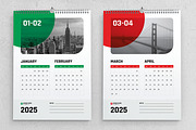 Modern 2025 Wall Calendar Design, a Stationery Template by MightyDesign (Thumbnail 3 of 8)