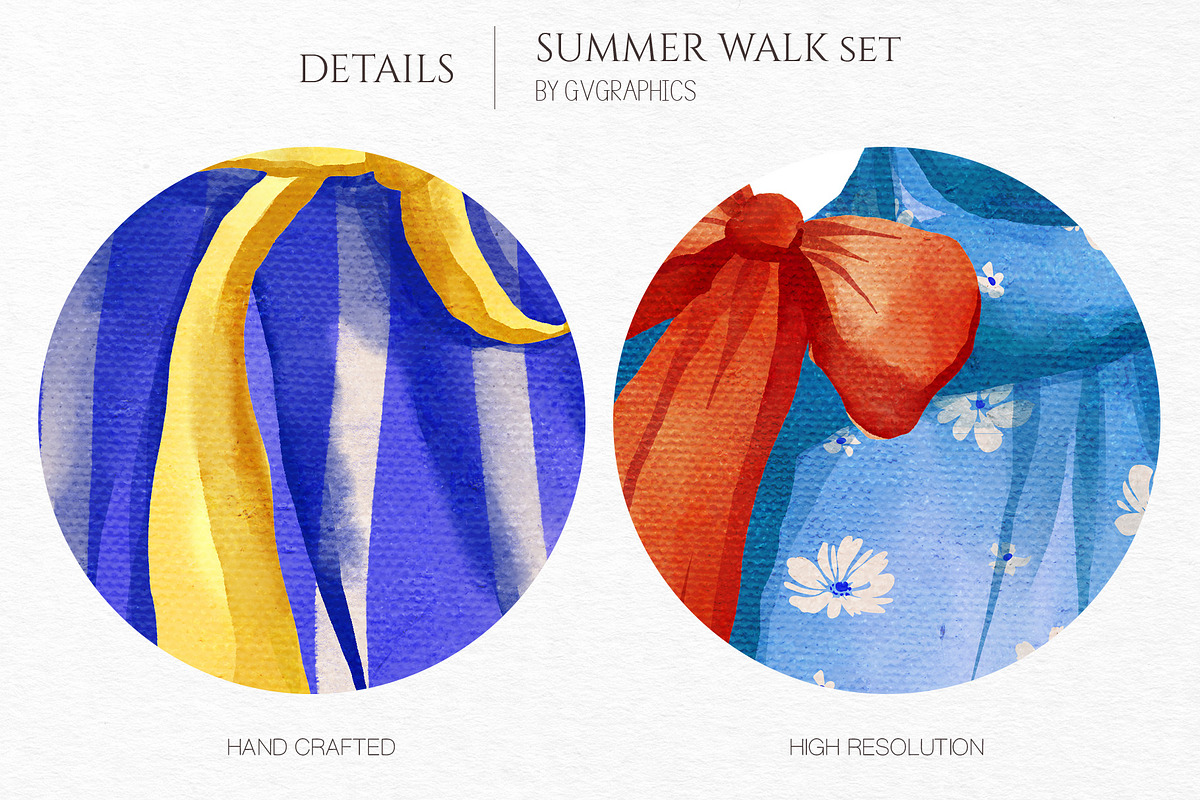 Summer Walk Illustrations, an Object Illustration by GVGraphics (Photo 7 of 8)